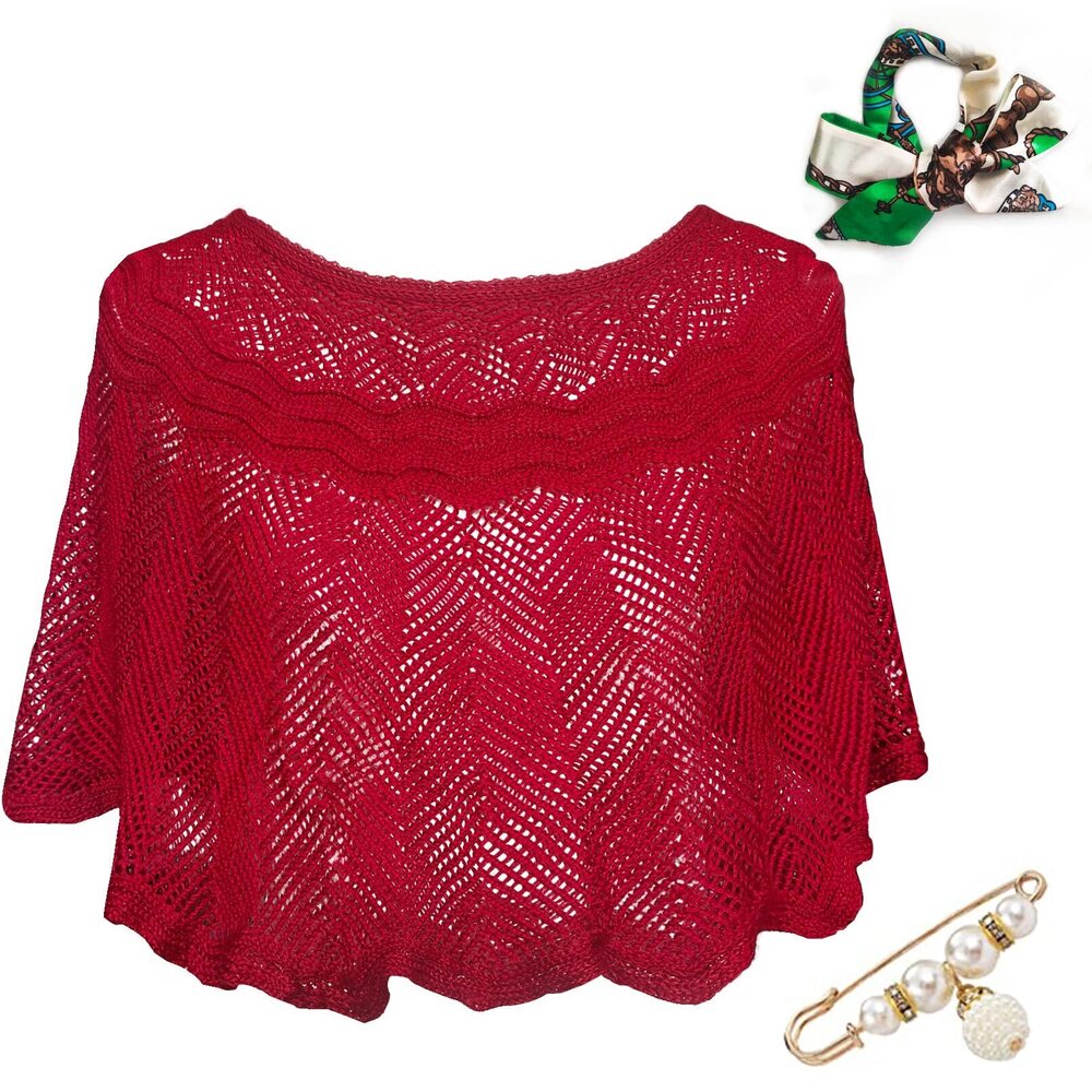 9815 Knitted Sun-Proof Shawl, Ice Silk Shawl For Women, Summer Hollow-Out